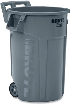 Rubbermaid® Commercial Vented Wheeled Brute® Container. 44 gal. Gray.