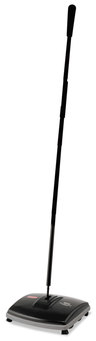 Floor and Carpet Sweeper.  9-1/2" x 8" x 44".  Black Color.  6.5" Sweep Path.