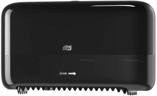 Tork Elevation Coreless 2-Rolls High Capacity Bath Tissue Dispenser. 8.2 X 14.2 X 5.1 in. Black.
