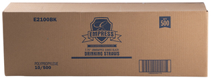 Unwrapped Jumbo Straws. 7.75 in. Black. 500/box, 10 boxes/case.