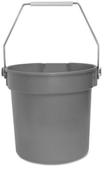 Impact® Deluxe Heavy-Duty Polypropylene Bucket. 10 qt. Gray.