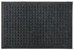 Waterhog™ Squares Classic Border Entrance-Scraper/Wiper-Indoor/Outdoor Mat. 6 X 12 ft. Charcoal color.