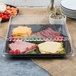 A Picture of product FIS-SQ4414BK Platter Pleasers, Square Cater Platter, 14" x 14", Black, 20/Case