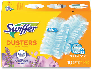 Swiffer Refill Dusters with DustLock Fibers. Light Blue. Lavender Vanilla scent. 10/box, 4 boxes/case.