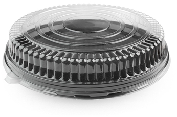 Platter Pleasers PETE Low 18 inch Dome Lids. Clear. 25 lids/case.
