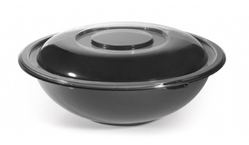 Super Bowl PETE Salad Bowls. 48 oz. Black. 50/case.