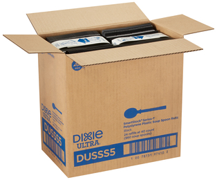 GP Pro Dixie Ultra® Smartstock® Series-T Polystyrene Plastic Soup Spoon Refill. Black.