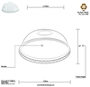 A Picture of product FIS-3198DL Super Sips PET Dome Lids, No Hole, for 12-24 oz. Cups. Clear. 100/pack, 10 packs/case.