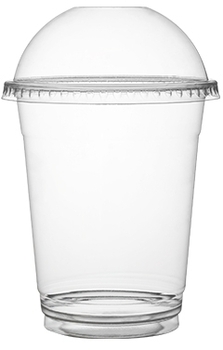 Super Sips PET Dome Lids with Hole, fits 12-24 oz. Cups. Clear. 50/pack, 20 packs/case.