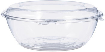 Dart® SafeSeal™ Tamper-Evident Bowls with Dome Lid, 48 oz, 8.9" Diameter x 3.4"h, Clear, 100/Case