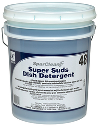 SparClean® Super Suds 48 Dish Detergent. 5 gal. Blue. Clean scent.