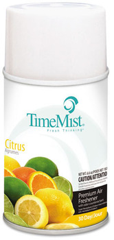 TimeMist® Metered 30-Day Scent Refill Spray - 6000 ft³ - 6.6 fl oz (0.2 quart) - Citrus - Long Lasting, Odor Neutralizer - 1 Each