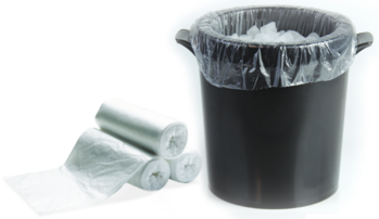Ice Bucket Bags. 5 Mic. 4 gal. 13 X 13 in. Clear. 50 bags/roll, 40 rolls/case.