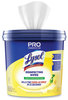 A Picture of product RAC-99856CT LYSOL® Brand Professional Disinfecting Wipe Buckets. 6 X 8 in. Lemon and Lime Blossom scent. 800 wipes/bucket, 2 buckets/carton.