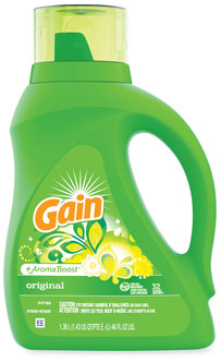 Gain® Liquid Laundry Detergent, Gain Original Scent, 46 oz Bottle, 6/Carton