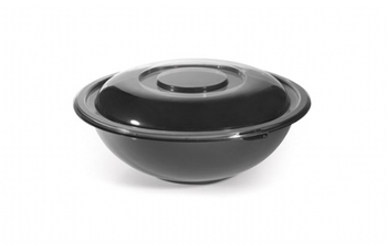 Super Bowl PETE Salad Bowls. 16 oz. Black. 200/case.