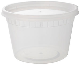 ReForm Deli Containers with Lids. 16 oz. 24 sets/bag 20 bags/case.