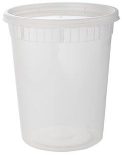 ReForm Deli Containers with Lids. 32 oz. 24 sets/bag 20 bags/case.
