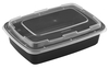 A Picture of product FIS-17CB38 38 OZ RECTANGULAR BOWL W/ LID, PP - E SERIES 50/Bag 6/CS - 150 Sets Microwaveable.