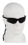 A Picture of product KCC-22475 KleenGuard™ Nemesis™ Safety Glasses with Black Frame and Smoke Anti-Fog Lens.