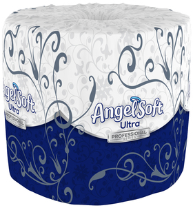 ANGEL SOFT ULTRA PROFESSIONAL SERIES® 2-PLY EMBOSSED TOILET PAPER, WHITE, 16560, 400 SHEETS PER ROLL, 60 ROLLS PER CASE