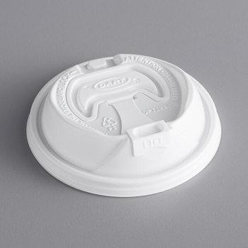 Optima® Lids for ThermoGuard® HIPS Reclosable Lids. 12-24 oz. White. 1200 lids/case. 100 lids/sleeve, 12 sleeves/case.