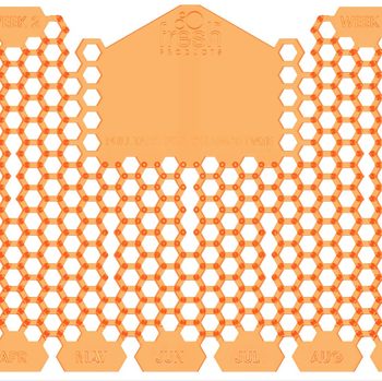 Trough Urinal Screen, Mango Scent, 6/Box, 36/Case