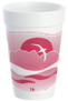 A Picture of product 107-415 Dart J Cup® EPS Insulated Foam Cup. 16 oz. Horizon® Cranberry. 25 cups/sleeve, 40 sleeves/case.