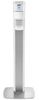 A Picture of product GOJ-7308DSSLV PURELL® MESSENGER™ ES8 Floor Stand - White with Silver Panel (dispenser included)
