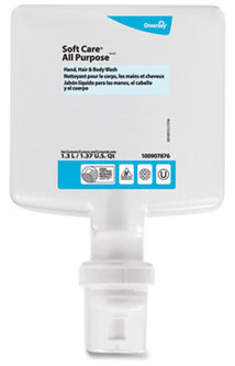 Diversey™ Soft Care All Purpose Hand, Hair, and Body Wash. 1.3 L. Pink. Lemon Tea Splash. 6 cartridges/carton.