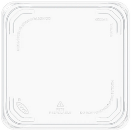TamperGuard™ Snack Box PET Recessed Lids. 0.4 X 5.9 X 5.9 in. 75 lids/sleeve, 4 sleeves/case.