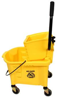 Impact® Sidepress Wringer and Bucket Combo. 26 qt. Yellow.
