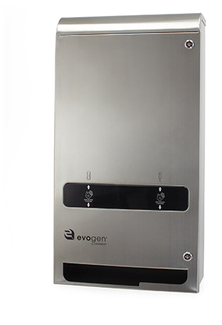 EvoGen® EVNT3 No-Touch, Hands Free, Dual Pad/Tampon Dispenser, Stainless Steel