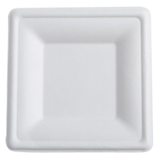 Conserveware Bagasse Square Plates. 6 in. Tan. 500/case.