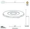 A Picture of product FIS-42RBFL Conserveware Flat Lid for Round Bowls. 8 in. 300/case.