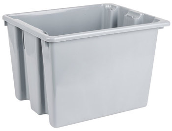 Rubbermaid FG172200GRAY Gray Palletote Box - 1.6 cu. ft