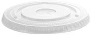 Super Sips PET Flat Lids with Slot (107 mm) for 32 oz. Cups. Clear. 1000/case.