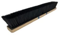 24" Black Poly Floor Brush - Sustainable Wood Block