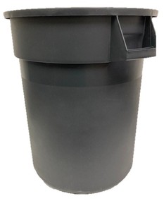 Trash Can. 32 gal. Gray.