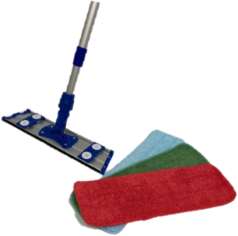 18" Looped Microfiber Flat Mop Kit