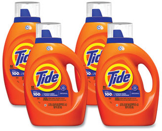 Tide® HE Laundry Detergent, Original Scent, Liquid, 64 Loads, 92 oz Bottle, 4/Carton