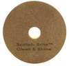 A Picture of product MMM-09545 Scotch-Brite™ Clean & Shine Pads. 16 in. Brown and Yellow. 5/case.
