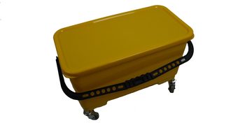 22 Liter Microfiber Flat Mop Bucket w/Wheels and Lid