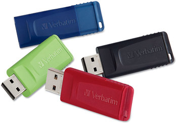 Verbatim® Store 'n' Go USB Flash Drives. 16 GB. Assorted Colors. 4 drives/pack.