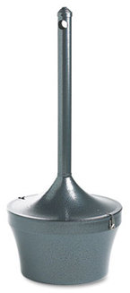Rubbermaid® Commercial Aladdin Round Steel Smokers' Station. 4.5 gal. 16 X 38.75 in. Charcoal.