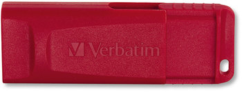Verbatim® Store 'n' Go® USB Flash Drive. 128 GB. Red.