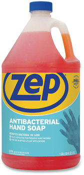 Zep® Antibacterial Hand Soap, Fragrance-Free, 1 gal Bottle, 4/Carton