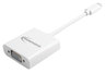 A Picture of product IVR-50040 Innovera® USB Type-C VGA Adapter USB-C/VGA, 0.65 ft, White