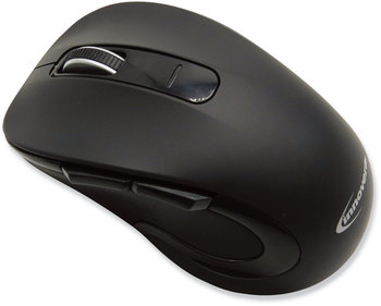 Innovera® Mid-Size Wireless Optical Mouse with Micro USB 2.4 GHz Frequency/26 ft Range, Right Hand Use, Black