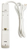 A Picture of product IVR-71660 Innovera® Surge Protector 6 AC Outlets/2 USB Ports, ft Cord, 1,080 J, White